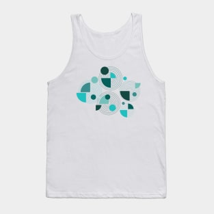 Blue abstract geometric modern minimal Tank Top